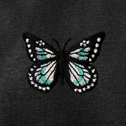 Dalix Butterfly Embroidered Fleece Zip Hoodie Cold Fall Winter Women in Blush S Small