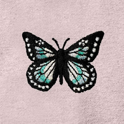 Dalix Butterfly Midweight Fleece Raglan Sleeve Zip Hoodie