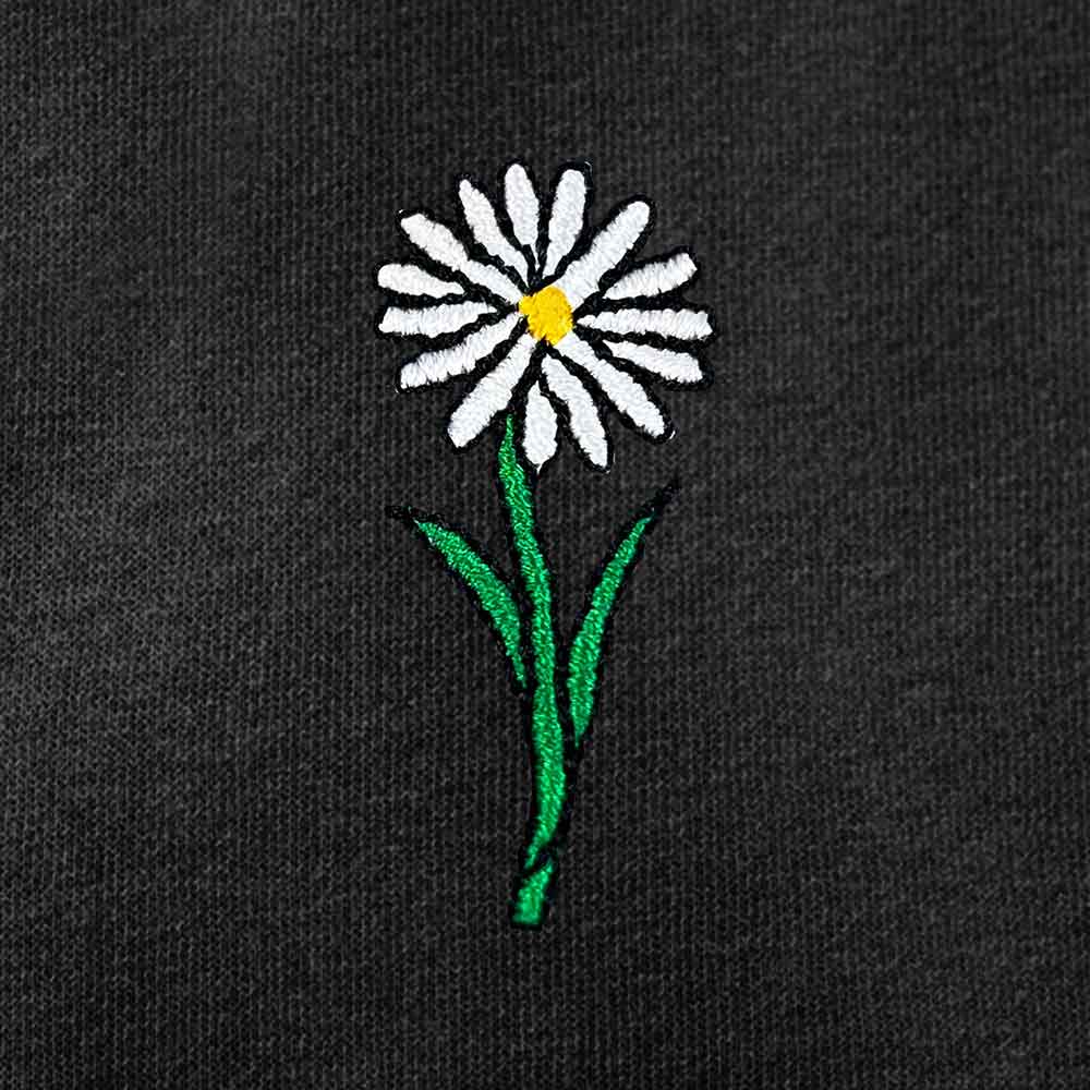 Dalix Daisy Embroidered Fleece Zip Hoodie Cold Fall Winter Women in Misty Blue S Small
