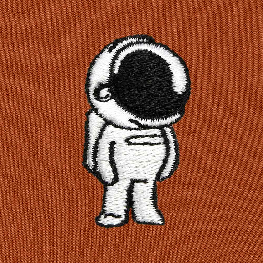 Dalix Astronaut Embroidered Hoodie Fleece Sweatshirt Zip Front Mens in Mauve 3XL XXX-Large