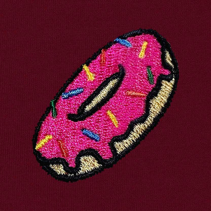 Dalix Donut Embroidered Hoodie Fleece Sweatshirt Zip Front Mens in Tan 3XL XXX-Large