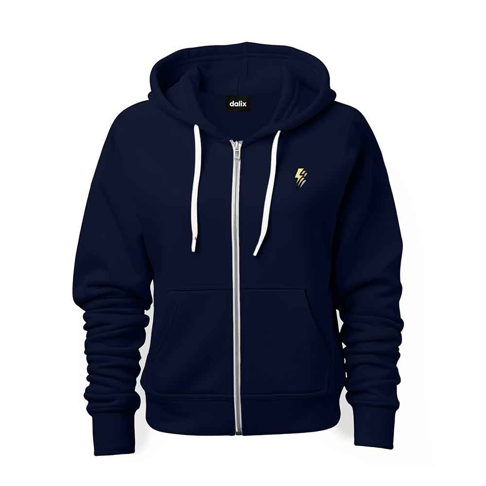 Dalix Lightning Midweight Fleece Zip Hoodie (Glow in the Dark)