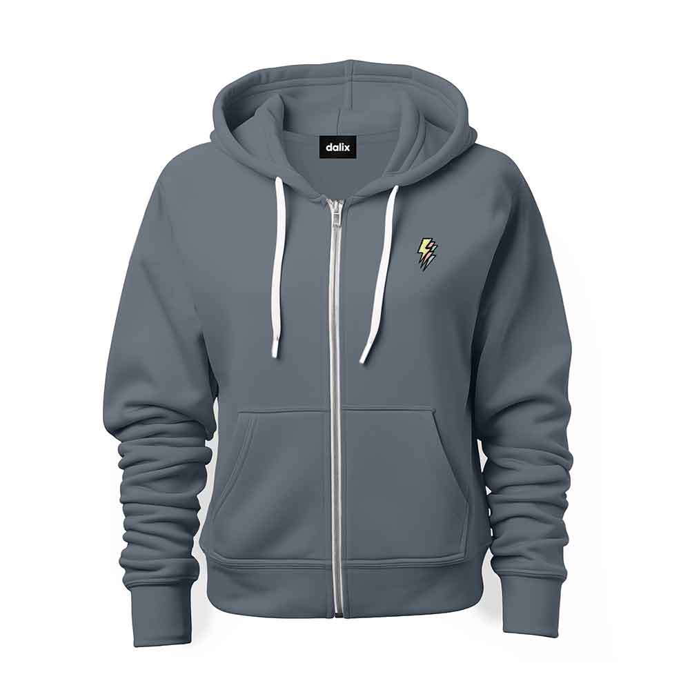 Dalix Lightning Midweight Fleece Zip Hoodie (Glow in the Dark)