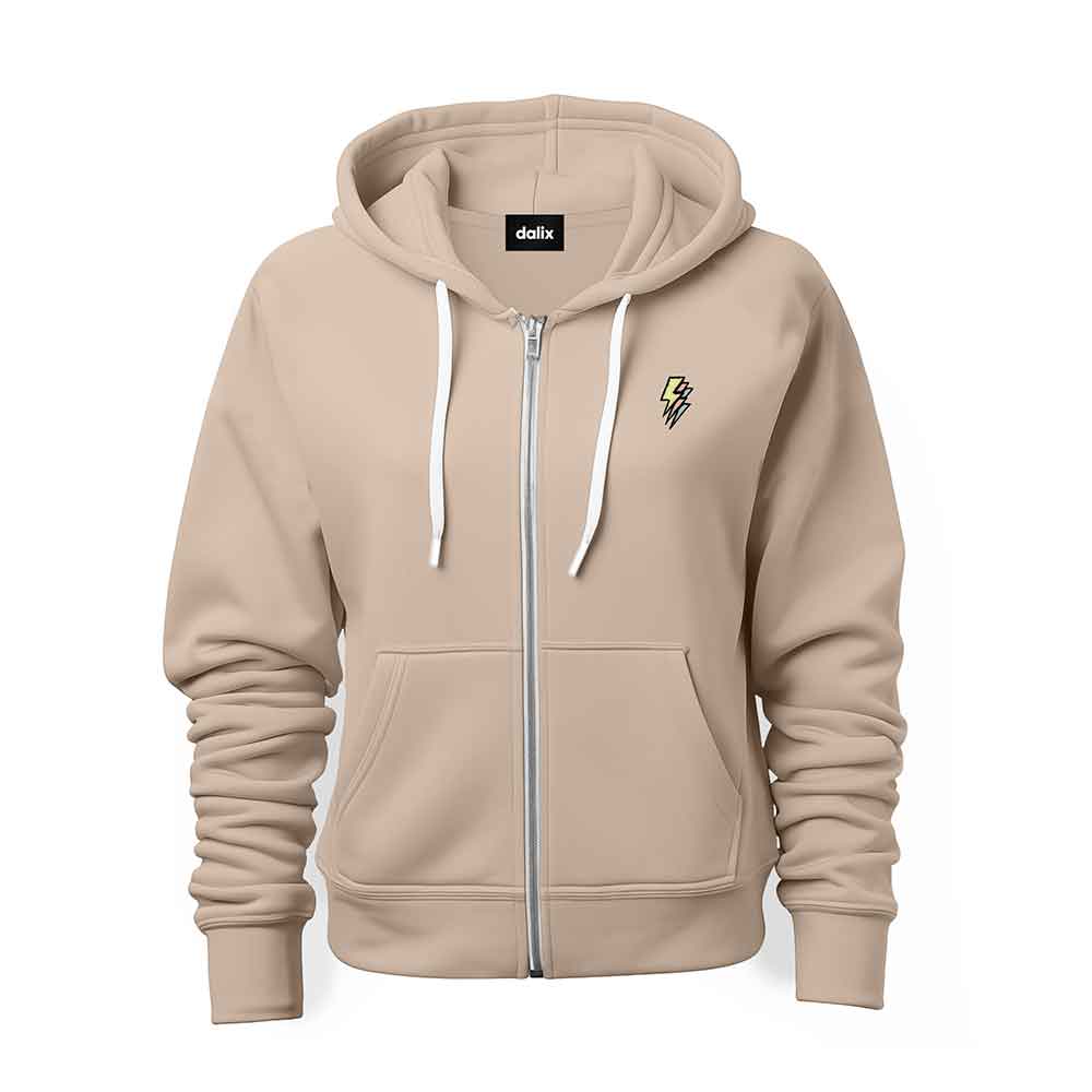 Dalix Lightning Midweight Fleece Zip Hoodie (Glow in the Dark)