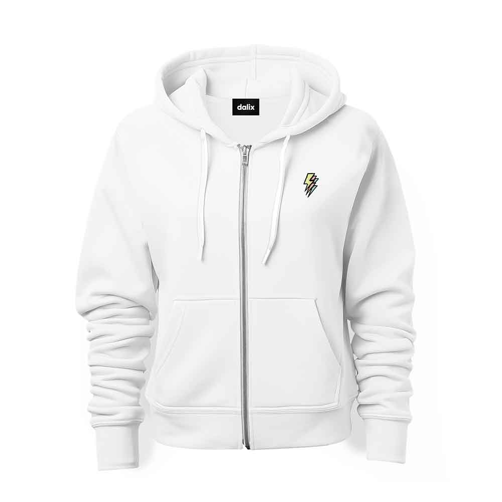 Dalix Lightning Midweight Fleece Zip Hoodie (Glow in the Dark)