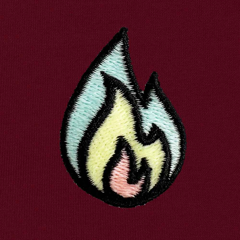 Dalix Fire Embroidered Hoodie Fleece Sweatshirt Zip Front Mens in Tan 3XL XXX-Large