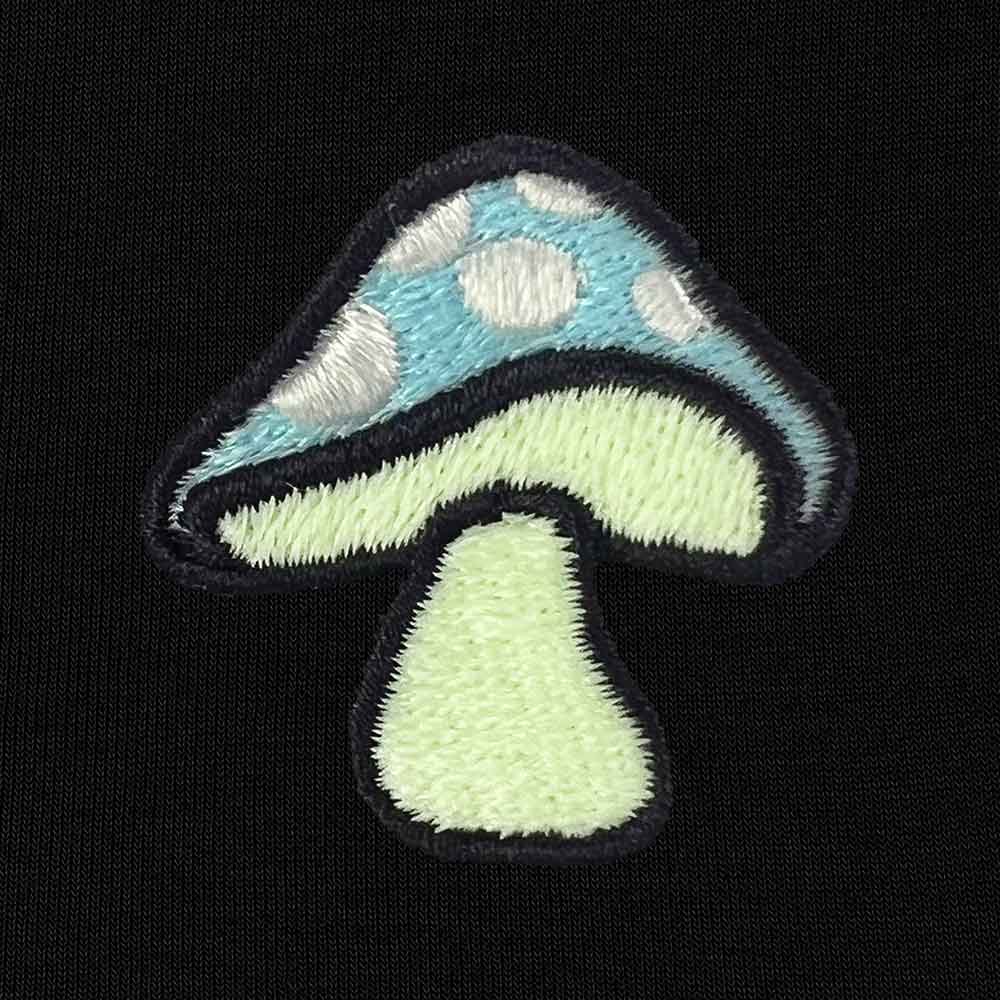 Dalix Mushroom Embroidered Hoodie Fleece Sweatshirt Zip Front Mens in Autumn S Small