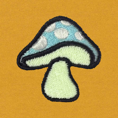 Dalix Mushroom Embroidered Hoodie Fleece Sweatshirt Zip Front Mens in Navy Blue 3XL XXX-Large