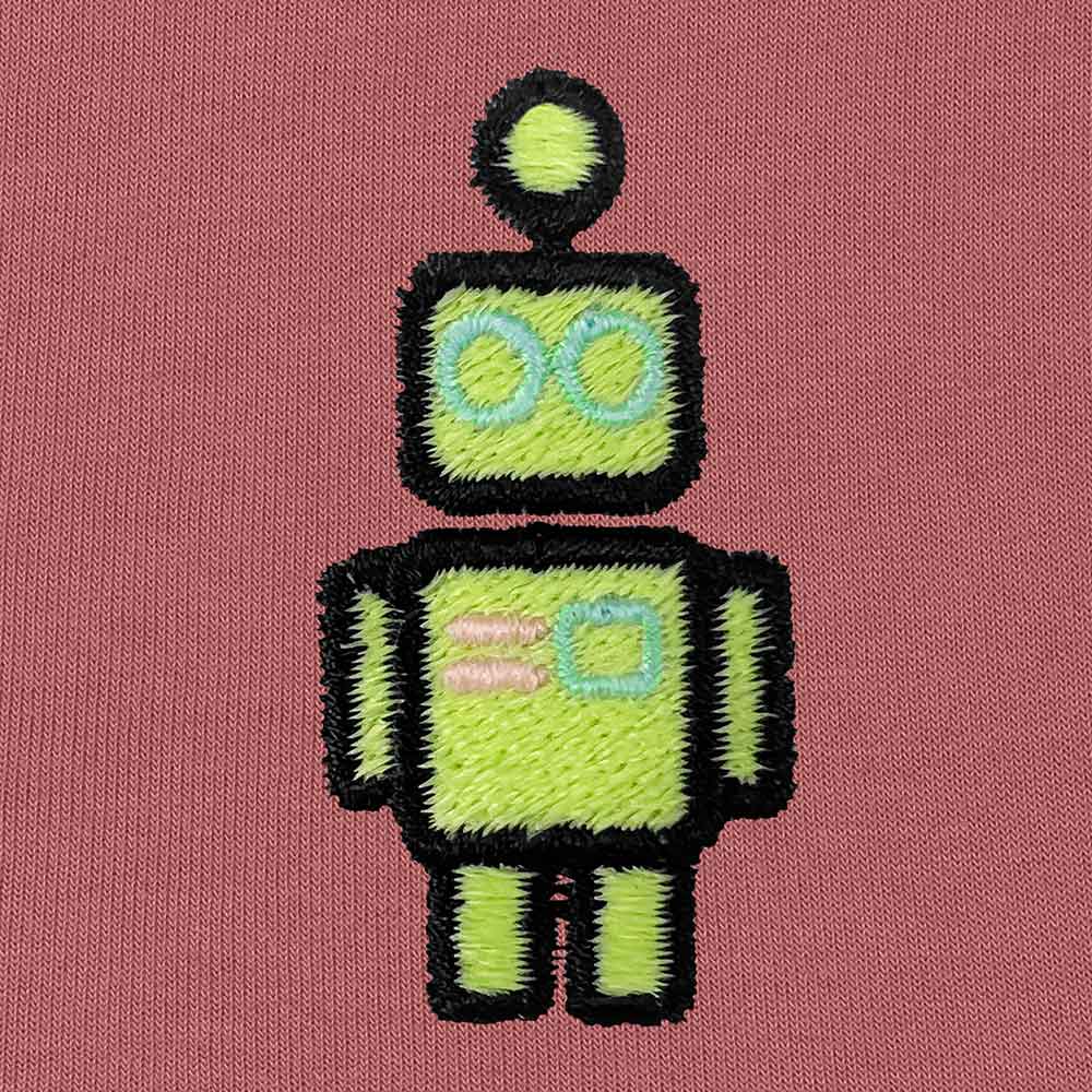 Dalix Robot Midweight Fleece Zip Hoodie (Glow in the Dark)