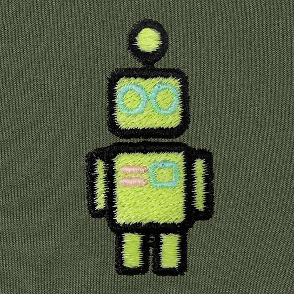 Dalix Robot Midweight Fleece Zip Hoodie (Glow in the Dark)