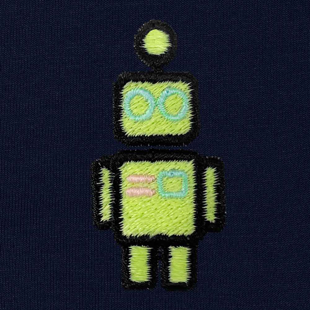 Dalix Robot Midweight Fleece Zip Hoodie (Glow in the Dark)