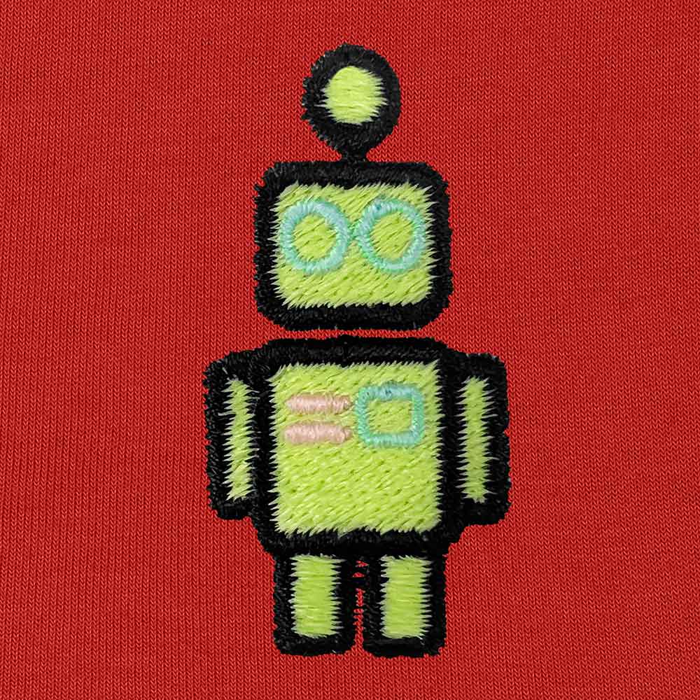 Dalix Robot Midweight Fleece Zip Hoodie (Glow in the Dark)