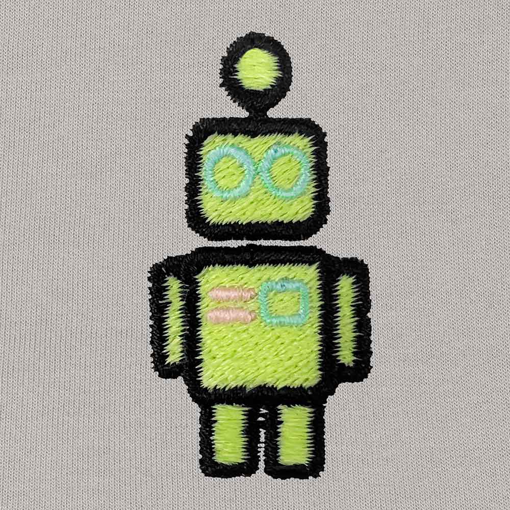 Dalix Robot Midweight Fleece Zip Hoodie (Glow in the Dark)
