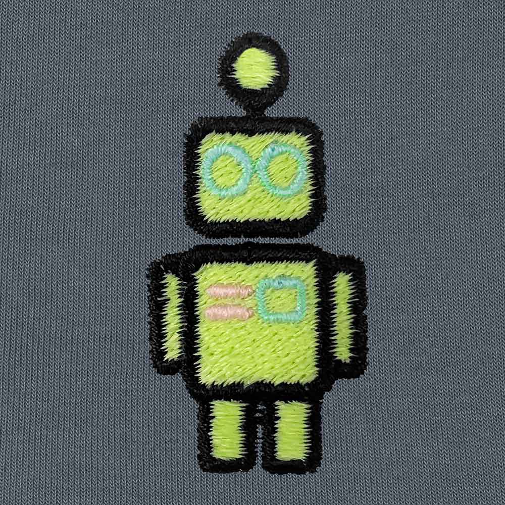 Dalix Robot Midweight Fleece Zip Hoodie (Glow in the Dark)
