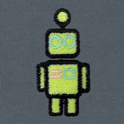Dalix Robot Midweight Fleece Zip Hoodie (Glow in the Dark)