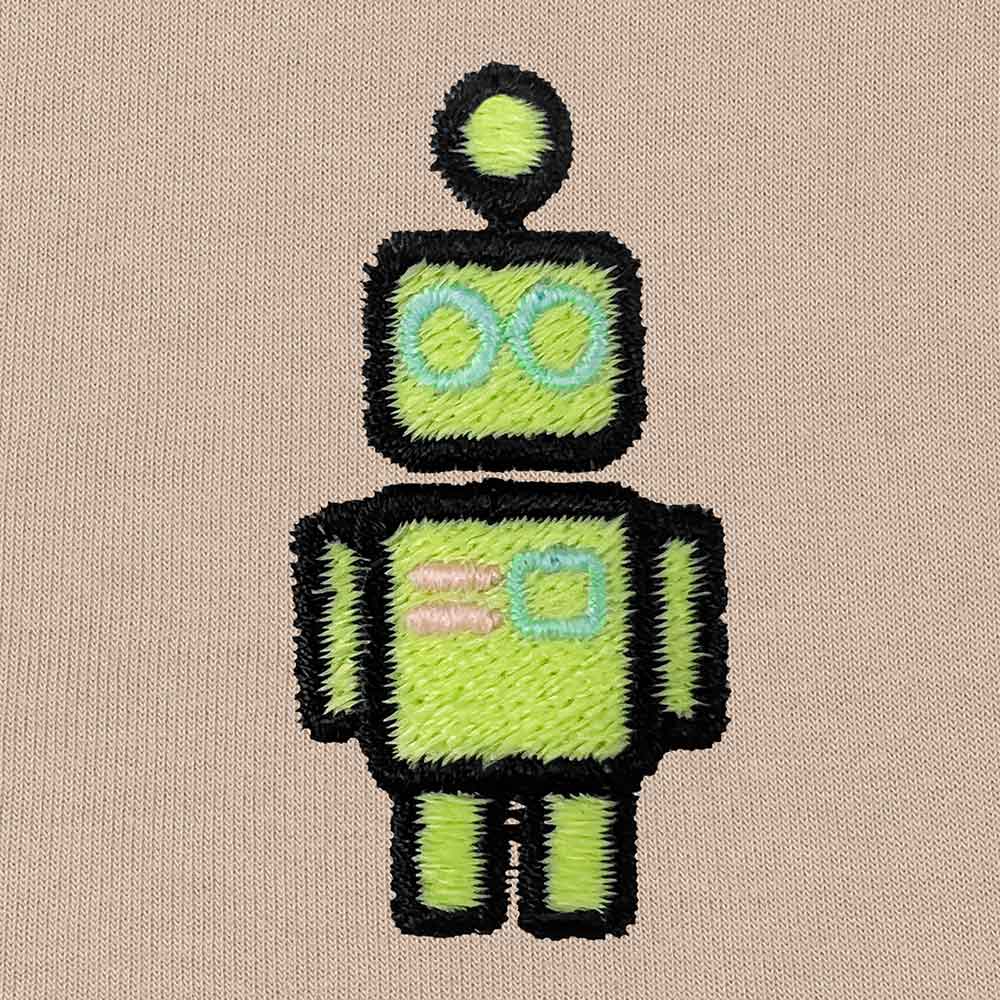 Dalix Robot Midweight Fleece Zip Hoodie (Glow in the Dark)