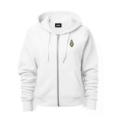 Dalix Robot Midweight Fleece Zip Hoodie (Glow in the Dark)