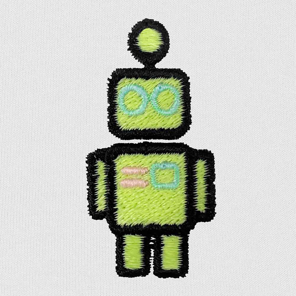 Dalix Robot Midweight Fleece Zip Hoodie (Glow in the Dark)