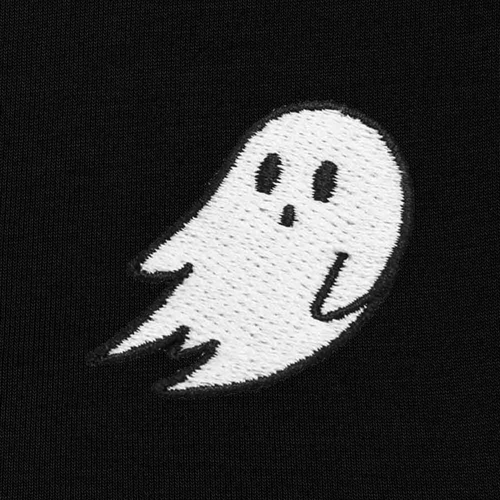 Dalix Ghost Embroidered Hoodie Fleece Sweatshirt Zip Front Mens in Black 3XL XXX-Large