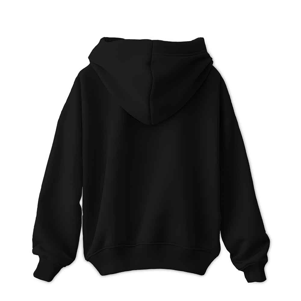 Dalix Ghost Embroidered Hoodie Fleece Sweatshirt Zip Front Mens in Black XL X-Large