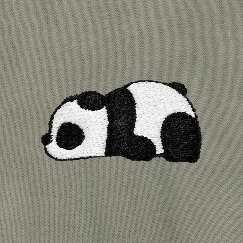 Dalix Panda Embroidered Zip Hoodie Fleece Long Sleeve Pocket Warm Soft Mens in Heather Stone 2XL XX-Large