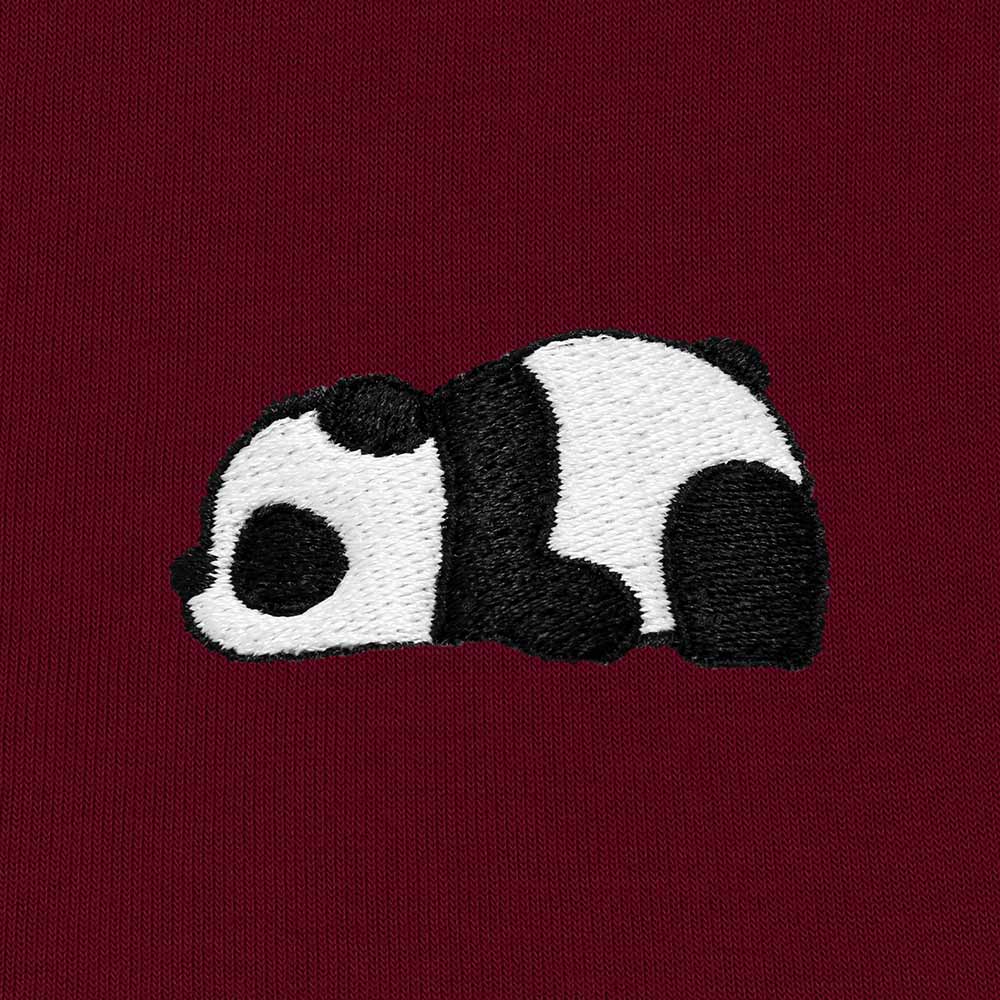 Dalix Panda Embroidered Zip Hoodie Fleece Long Sleeve Pocket Warm Soft Mens in Maroon 2XL XX-Large