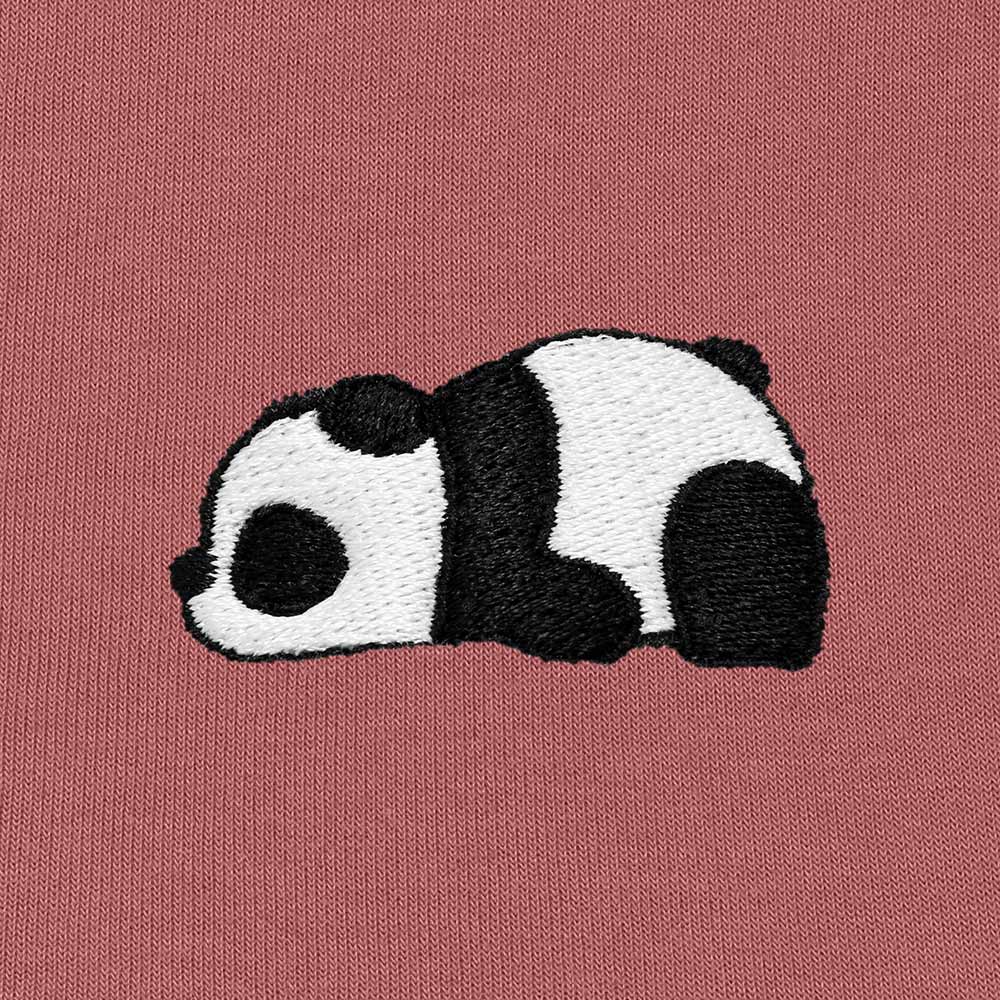 Dalix Panda Embroidered Zip Hoodie Fleece Long Sleeve Pocket Warm Soft Mens in Mauve 2XL XX-Large