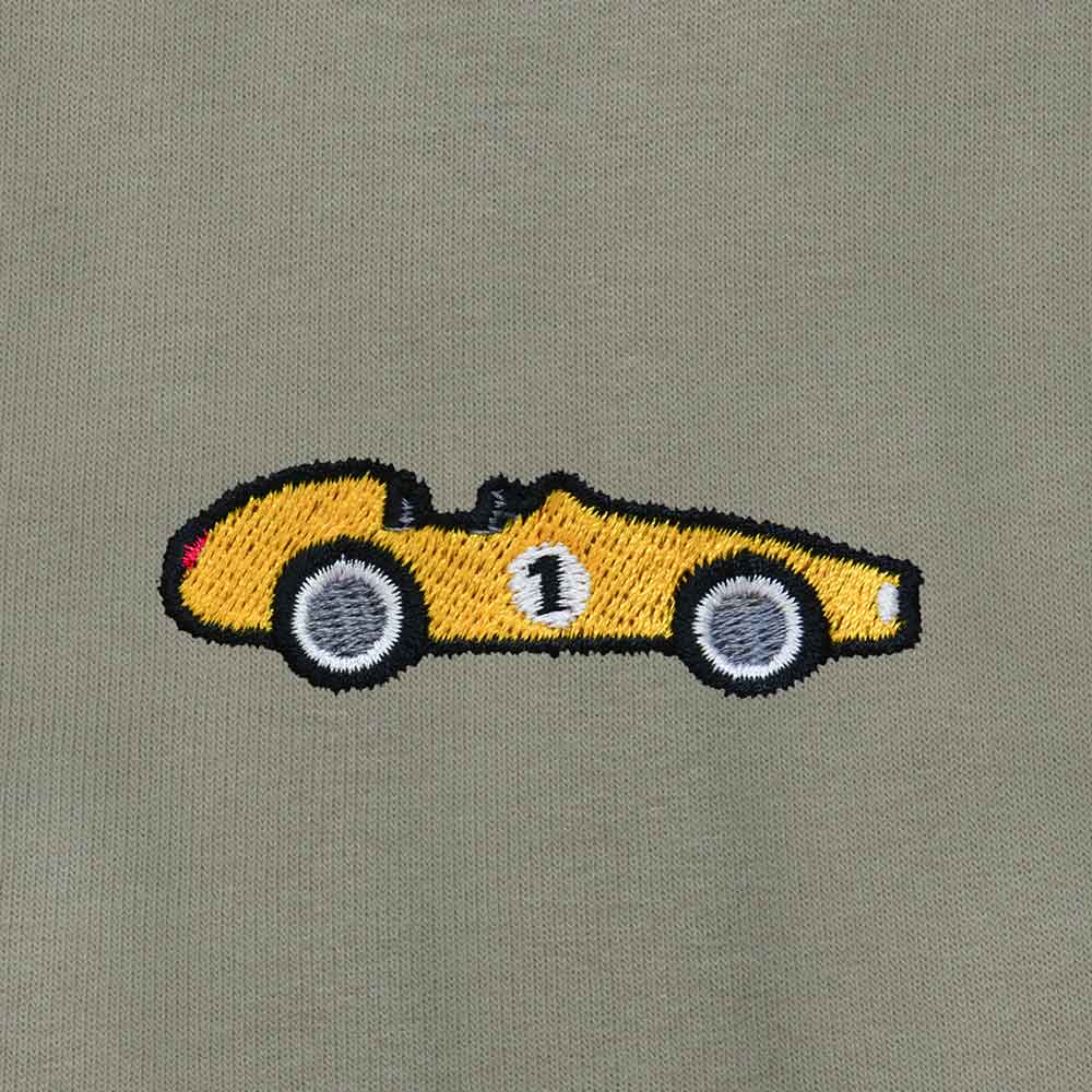 Dalix Race Car Embroidered Zip Hoodie Soft Fleece Hood Sweatshirt Mens in Silver 3XL XXX-Large