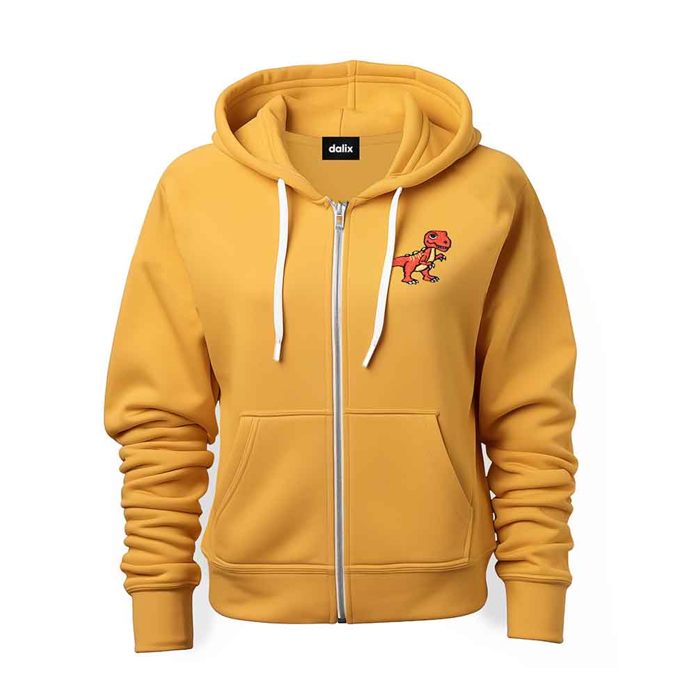 Dalix T-Rex Midweight Fleece Zip Hoodie