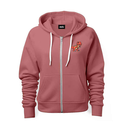 Dalix T-Rex Midweight Fleece Zip Hoodie