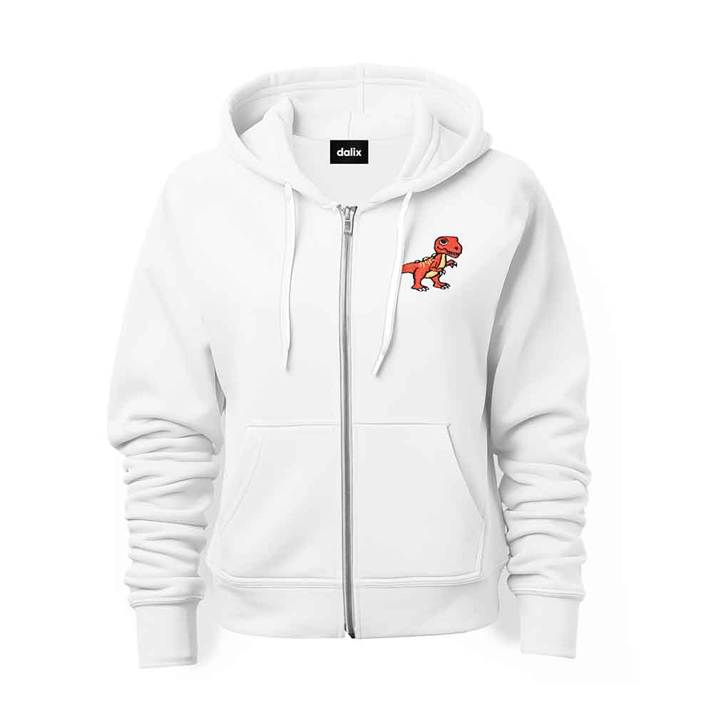 Dalix T-Rex Midweight Fleece Zip Hoodie