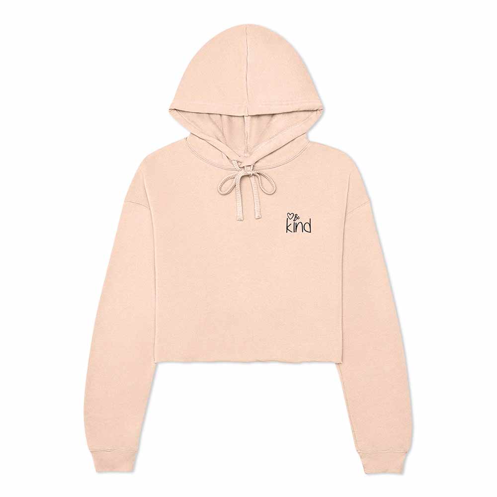 Dalix Be Kind Cropped Hoodie