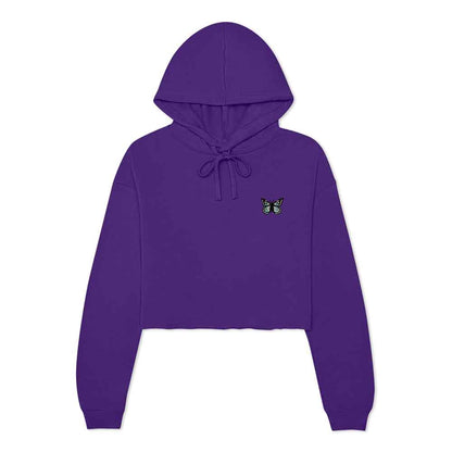 Dalix Butterfly Midweight Fleece Cropped Zip Hoodie