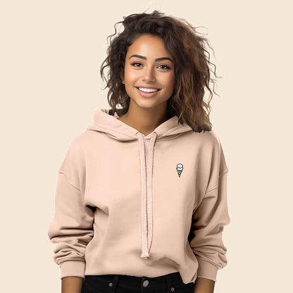 Dalix Double Scoop Midweight Fleece Cropped Hoodie