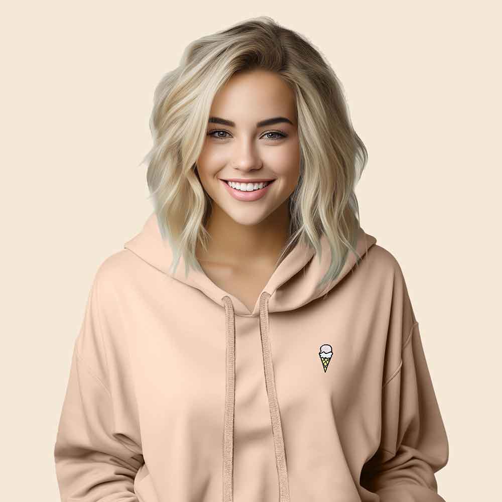 Dalix Double Scoop Cropped Hoodie