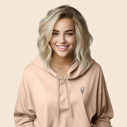 Dalix Double Scoop Midweight Fleece Cropped Hoodie