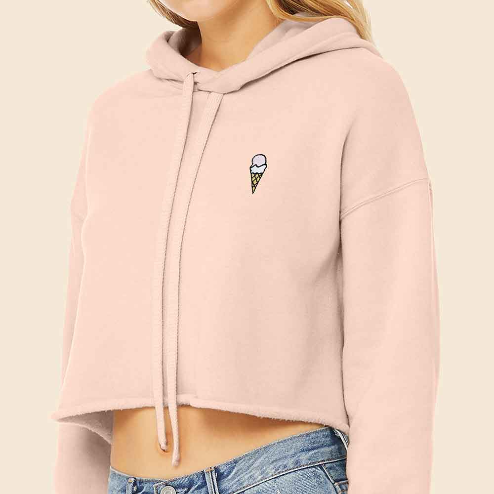 Dalix Double Scoop Midweight Fleece Cropped Hoodie