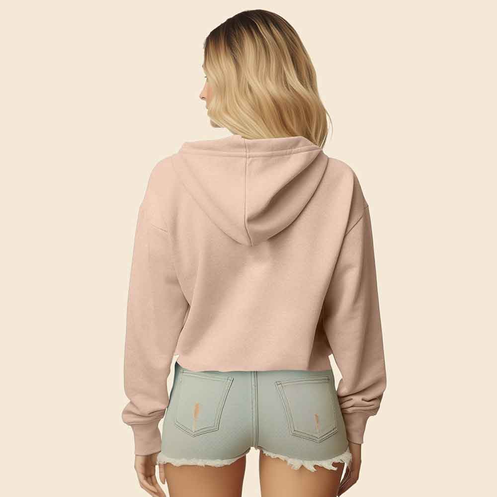 Dalix Double Scoop Midweight Fleece Cropped Hoodie