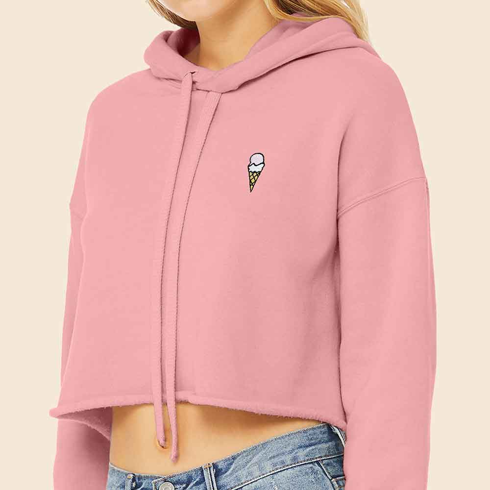 Dalix Double Scoop Midweight Fleece Cropped Hoodie