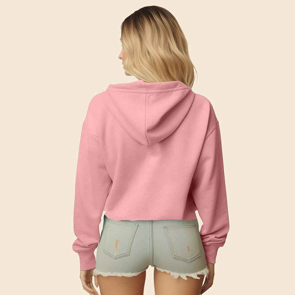Dalix Double Scoop Midweight Fleece Cropped Hoodie