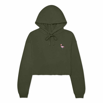 Dalix Flamingo Cropped Hoodie