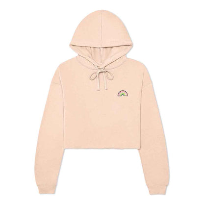 Dalix Rainbow Midweight Fleece Cropped Hoodie (Glow in the Dark)