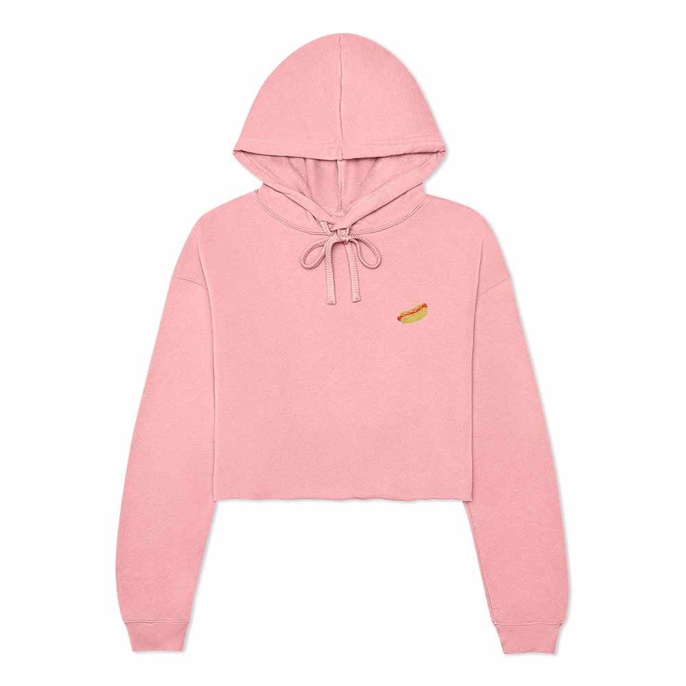 Dalix Hot Dog Cropped Hoodie