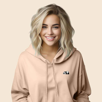 Dalix Panda Midweight Fleece Cropped Hoodie