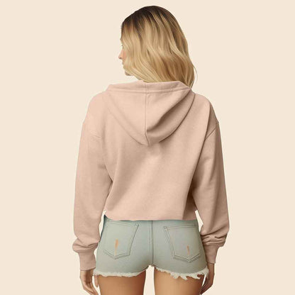 Dalix Panda Midweight Fleece Cropped Hoodie
