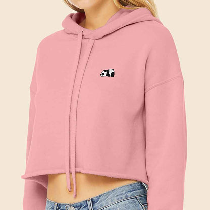 Dalix Panda Midweight Fleece Cropped Hoodie