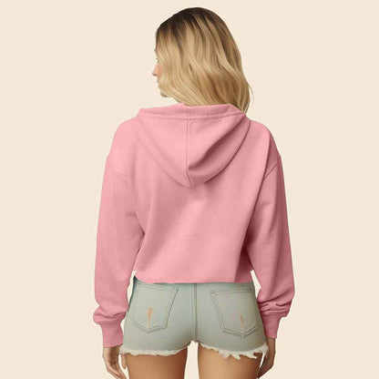 Dalix Panda Midweight Fleece Cropped Hoodie