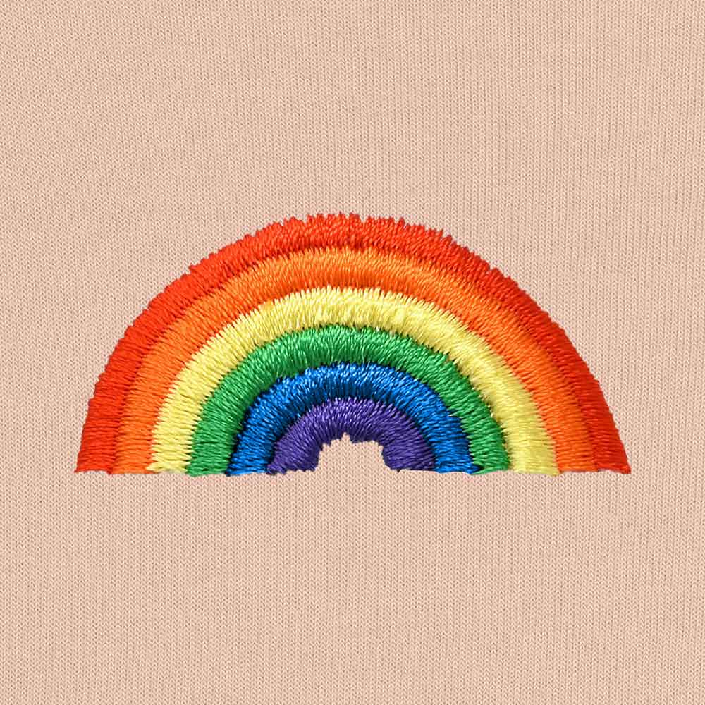 Dalix Rainbow Midweight Fleece Cropped Hoodie