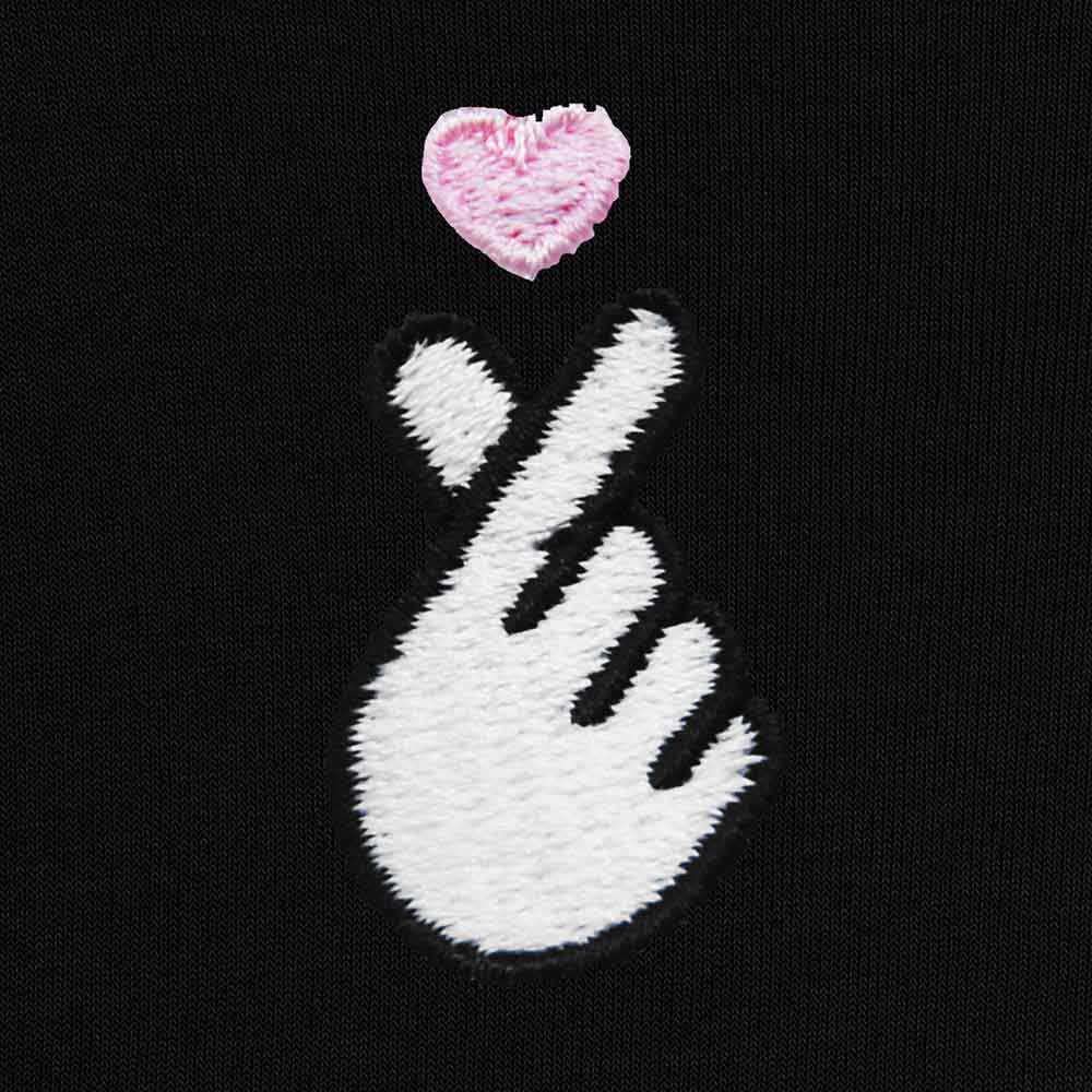 Dalix Snap Heart Embroidered Hoodie Fleece Sweatshirt Pullover Womens in Dark Heather M Medium