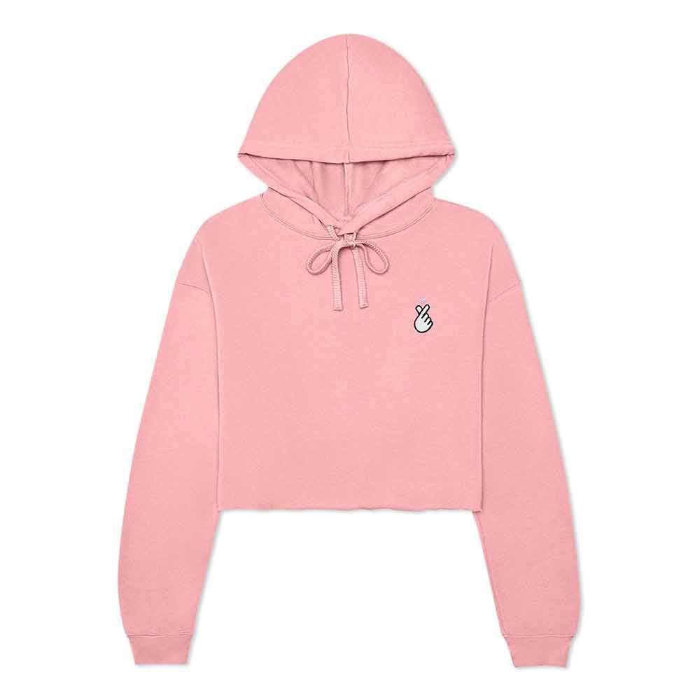 Dalix Snap Heart Cropped Hoodie